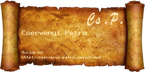 Cservenyi Petra névjegykártya